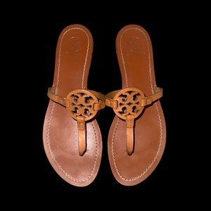 Tory Burch Gabriel Flat Thong Sandals in Royal Tan 8.5